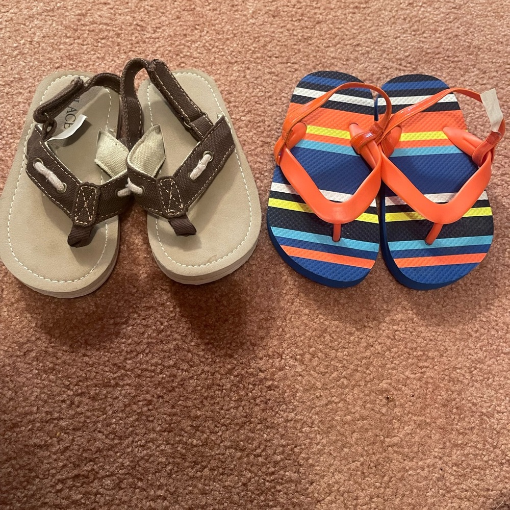 The Children's Place Brown and Multicolor Kids Sandals & Flip Flops